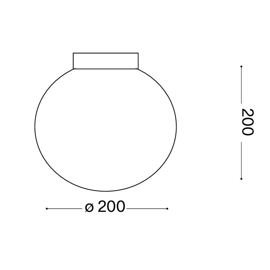 Ideal Lux - Wandleuchte MAPA 1xE27/42W/230V Ø 20 cm weiß