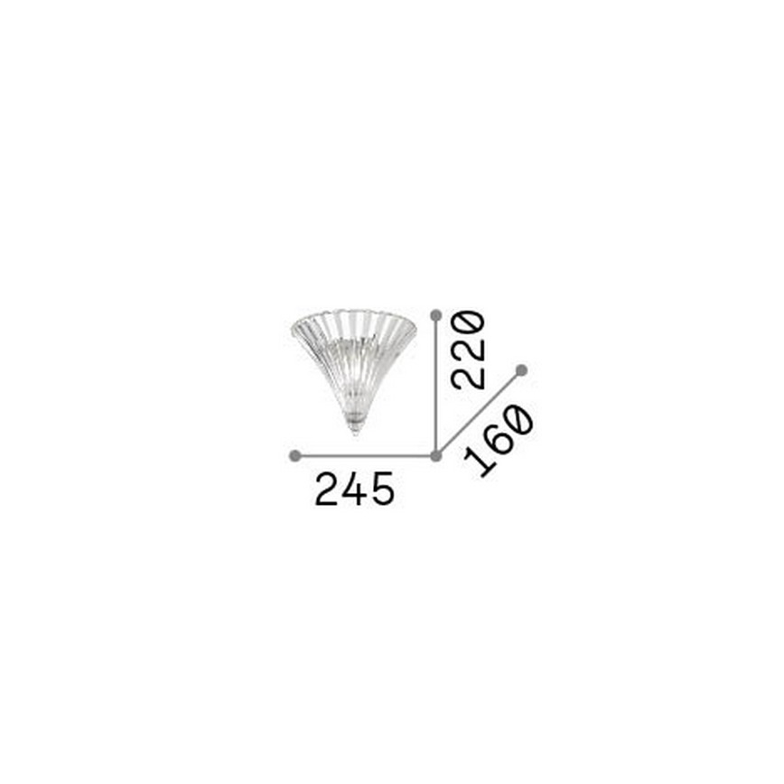 Ideal Lux - Wandleuchte SANTA, 1xE14/40W/230V, gold