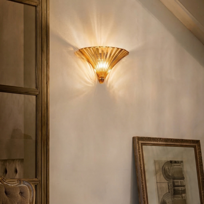 Ideal Lux - Wandleuchte SANTA 1xE14/40W/230V gold