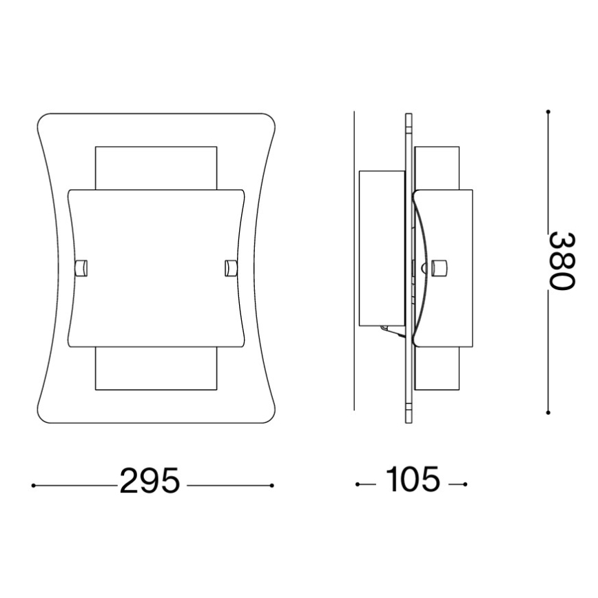 Ideal Lux - Wandleuchte TRIPLO 2xE27/60W/230V klar