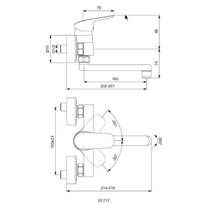 Ideal Standard B1717AA - CERAFLEX Spültischarmatur, Hochglanzchrom