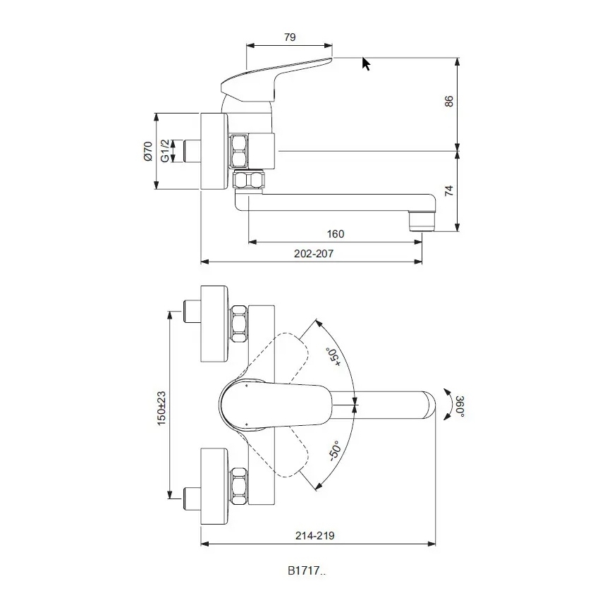 Ideal Standard B1717AA - CERAFLEX Spültischarmatur, Hochglanzchrom