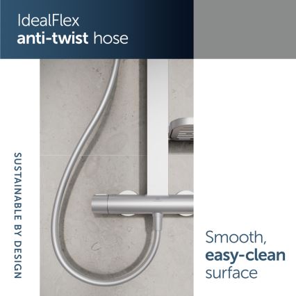 Ideal Standard BD583SI - Duschgarnitur mit thermostatischer Armatur CERATHERM ALU+, silber