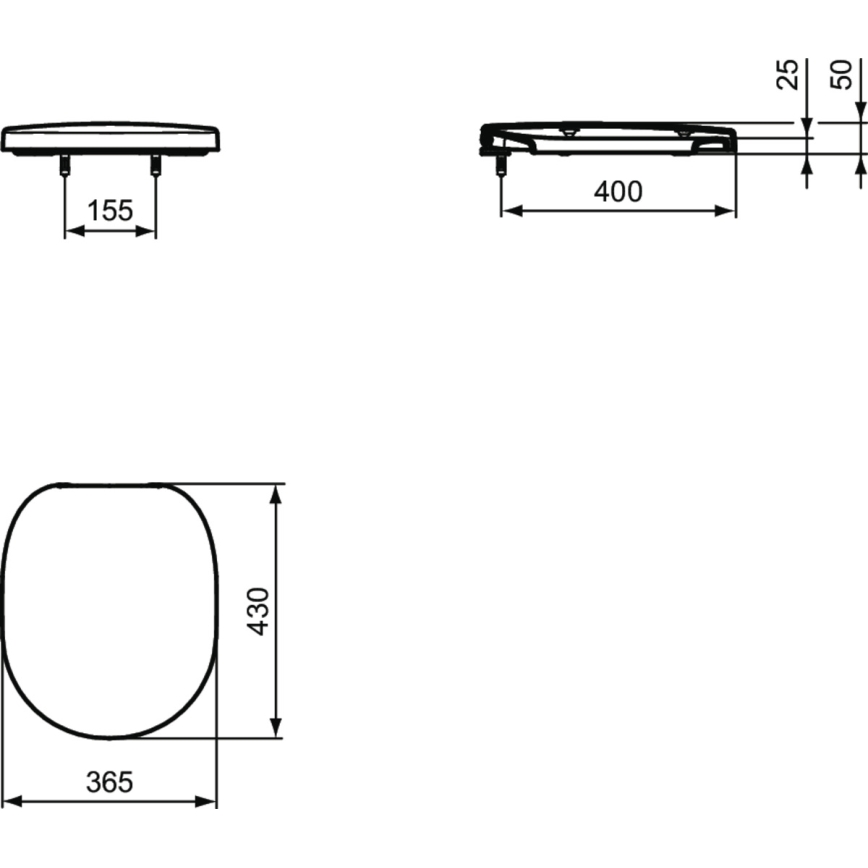 Ideal Standard E712701 - WC-Sitz SoftClose CONNECT, weiß