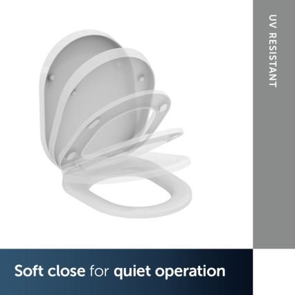 Ideal Standard K706101 - Toilettensitz TONIC mit Absenkautomatik, weiß