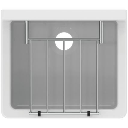 Ideal Standard S593901 - Wandhängendes Ausgussbecken mit Ablaufgitter DOURO 45,5x38 cm Keramik/weiß