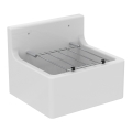 Ideal Standard S593901 - Wandhängendes Ausgussbecken mit Ablaufgitter DOURO 45,5x38 cm Keramik/weiß