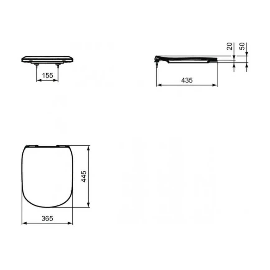 Ideal Standard T352701 - Toilettensitz SoftClose TESI weiß