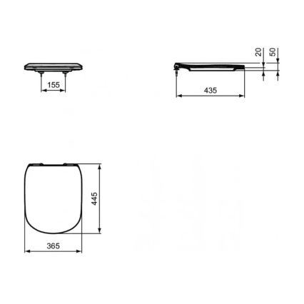 Ideal Standard T352701 - Toilettensitz SoftClose TESI weiß