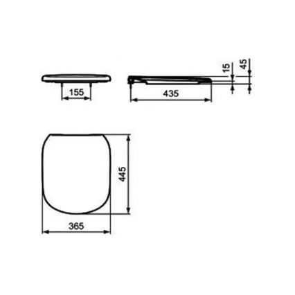 Ideal Standard T352901 - Toilettensitz SoftClose TESI weiß