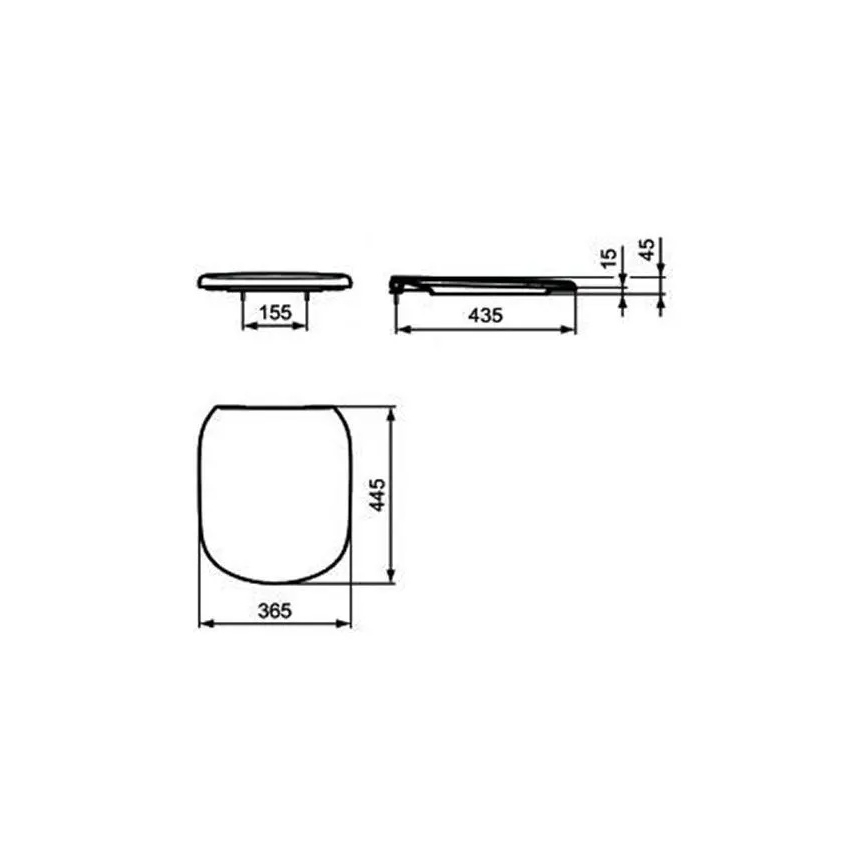 Ideal Standard T352901 - Toilettensitz SoftClose TESI weiß