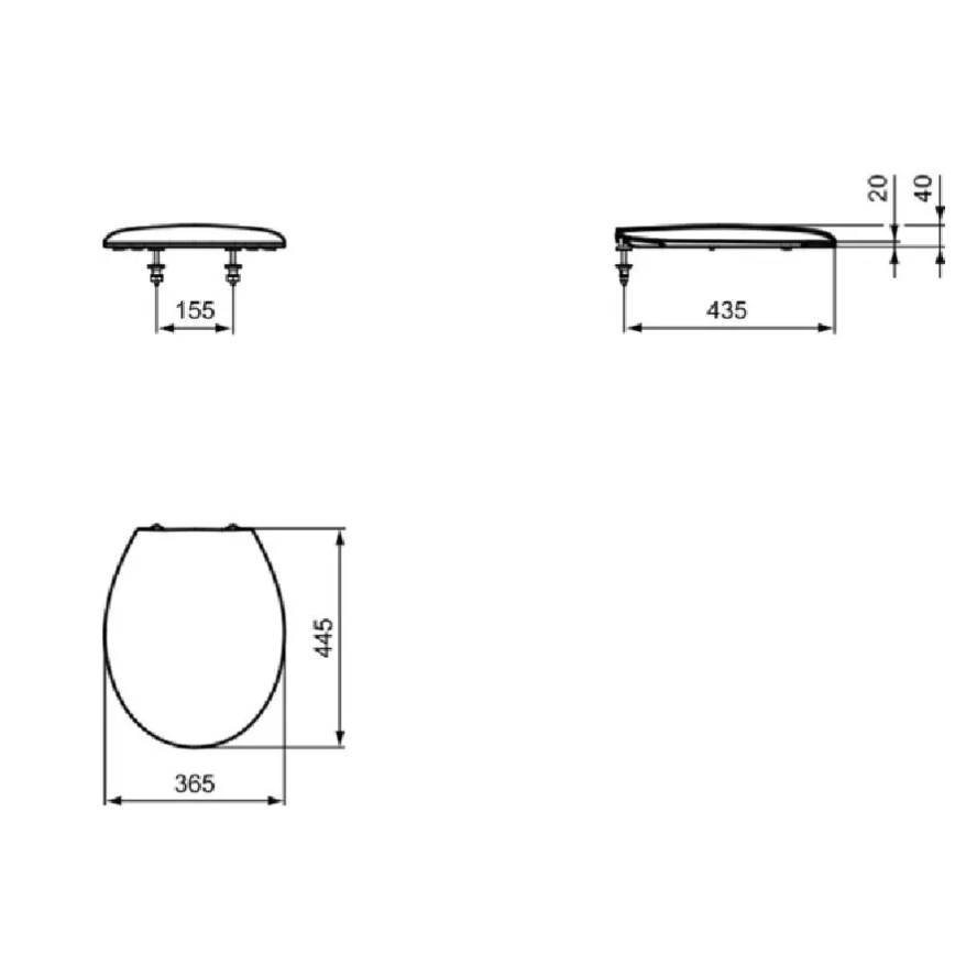 Ideal Standard W303801 - WC-Sitz weiß