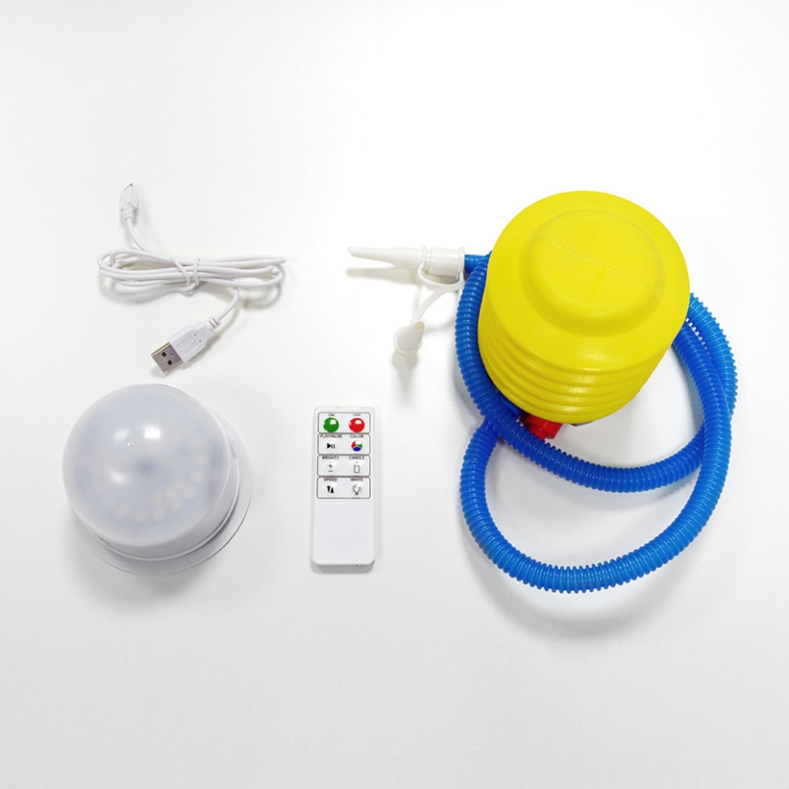 LED aufblasbarer Hocker mit Fernbedienung LED/5V/50cm