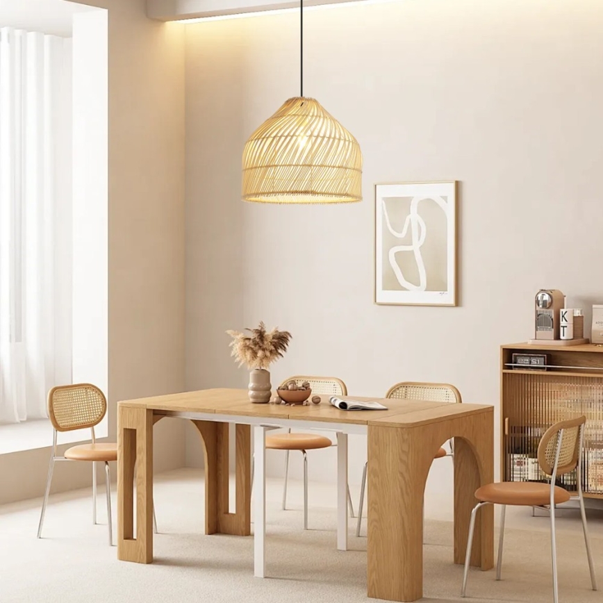 Hängeleuchte PELO 1xE27/40W/230V d 40 cm Rattan