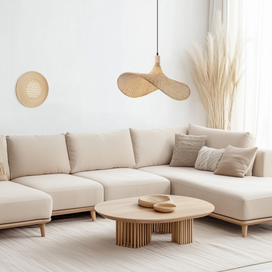 Immax 08289L - Hängeleuchte SOMBRERO 1xE27/40W/230V d 70 cm Rattan