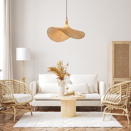 Immax 08290L - Hängeleuchte SOMBRERO 1xE27/40W/230V d 80 cm Rattan