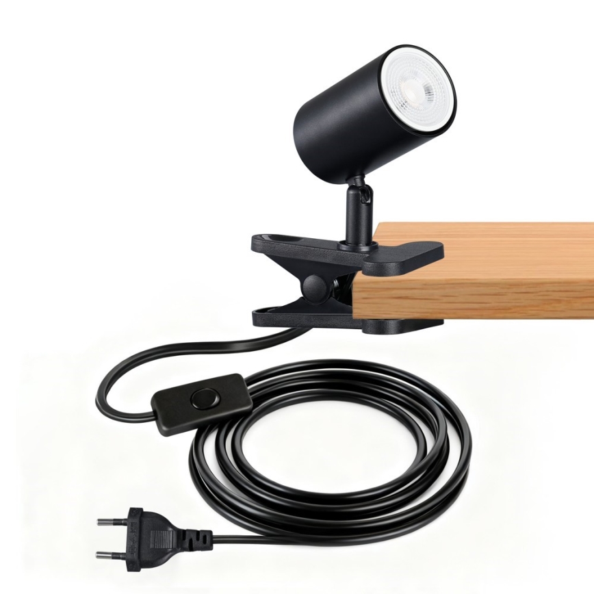 Klemmleuchte PUNTO 1xGU10/9W/230V schwarz
