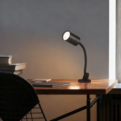 Flexibel verstellbare Klemmleuchte PUNTO 1xGU10/9W/230V schwarz