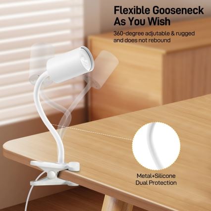 Flexible Klemmleuchte PUNTO 1xGU10/9W/230V weiß