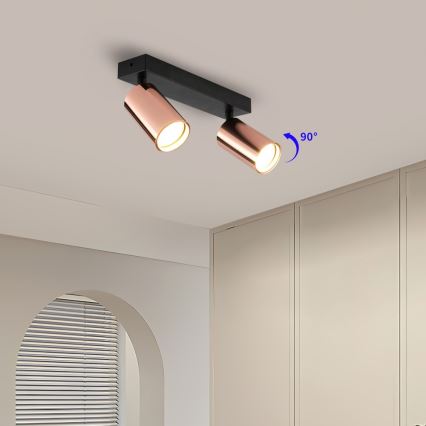 Deckenspot PUNTO 2xGU10/9W/230V Roségold