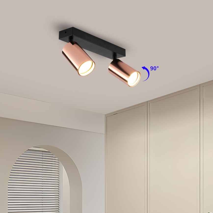 Deckenspot PUNTO 2xGU10/9W/230V Roségold