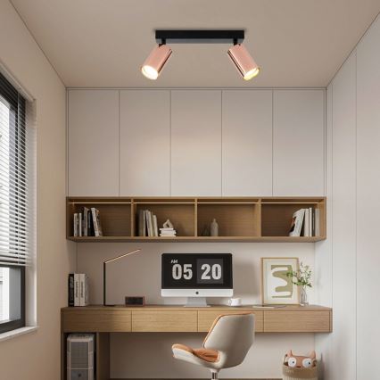Deckenspot PUNTO 2xGU10/9W/230V Roségold