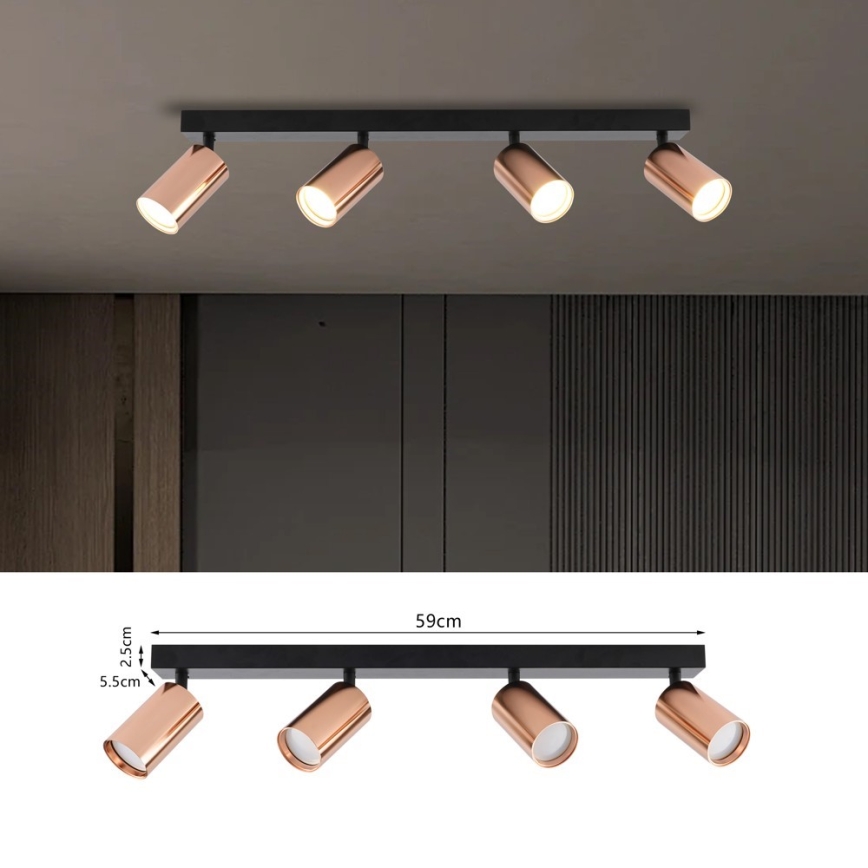 Spotleuchte PUNTO 4xGU10/9W/230V Roségold
