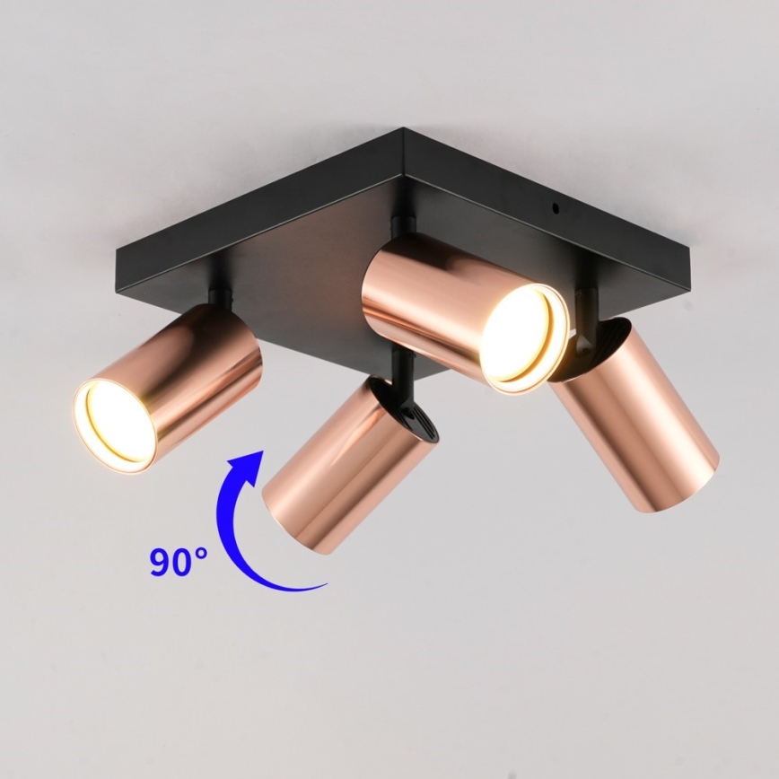 Deckenspot PUNTO 4xGU10/9W/230V Roségold