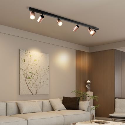 Deckenstrahler PUNTO 6xGU10/9W/230V Roségold