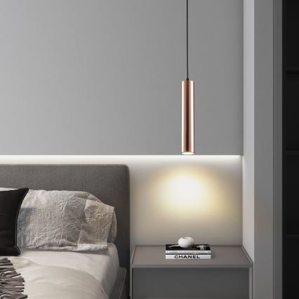 Pendelleuchte PUNTO mit Kabelaufhängung 1xGU10/9W/230V Roségold