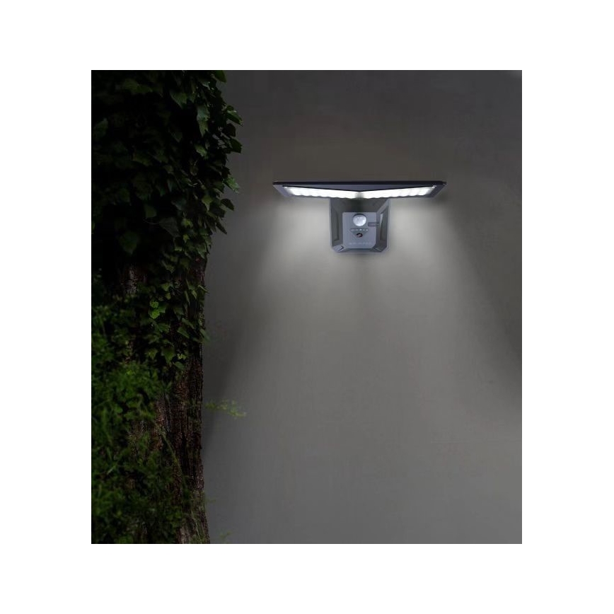 LED-Solarwandleuchte mit Sensor LED/2,6W/5,5V IP65 schwarz