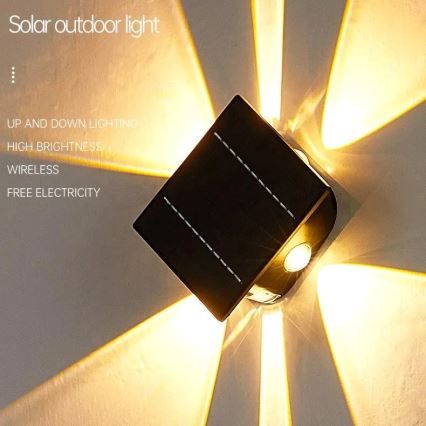 LED-Solarwandleuchte mit Sensor LED/2W/5V IP54 1300 mAh