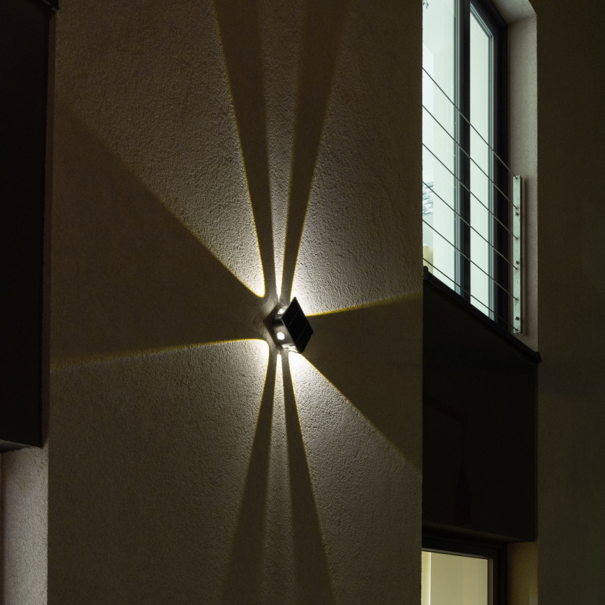 LED-Solarwandleuchte mit Sensor LED/2W/5V IP54 1300 mAh