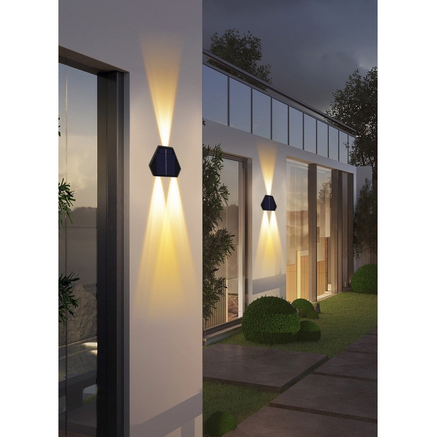 LED-Solarwandleuchte mit Sensor LED/2W/5V IP54 1300 mAh