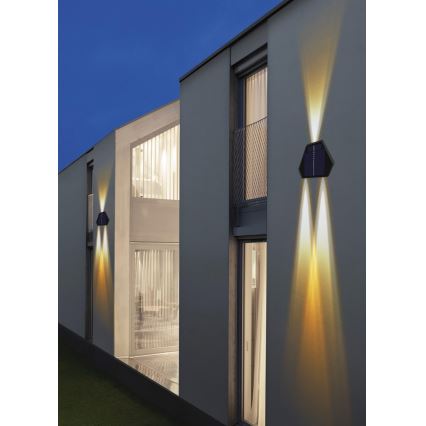 LED-Solarwandleuchte mit Sensor LED/2W/5V IP54 1300 mAh