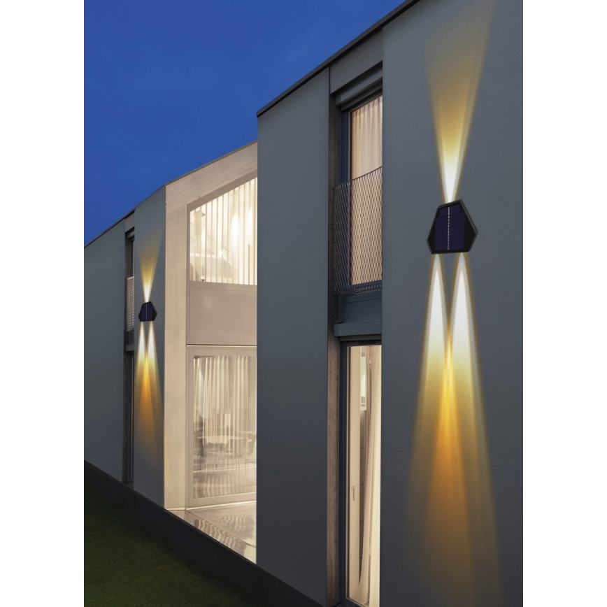LED-Solarwandleuchte mit Sensor LED/2W/5V IP54 1300 mAh