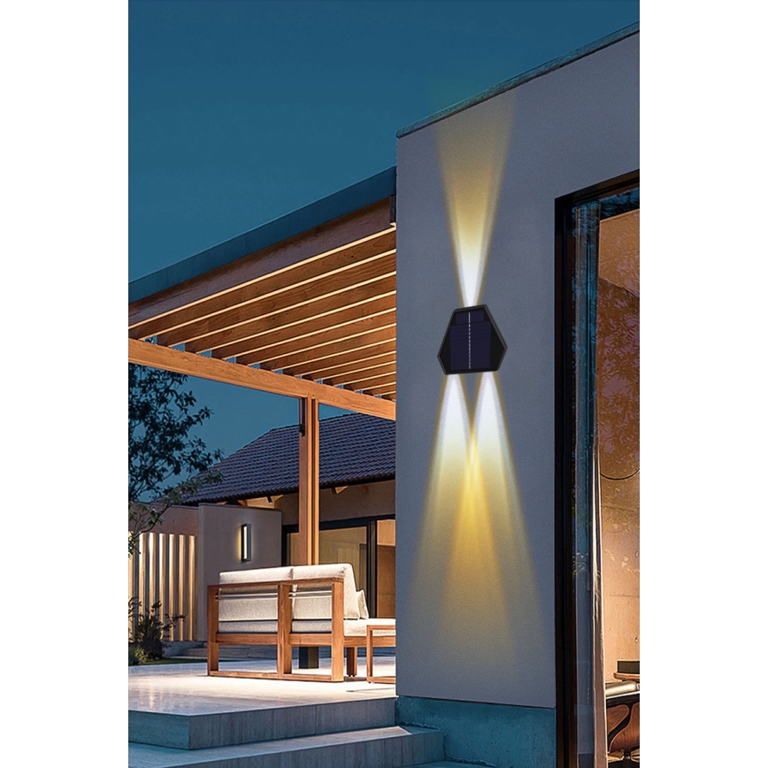 LED-Solarwandleuchte mit Sensor LED/2W/5V IP54 1300 mAh