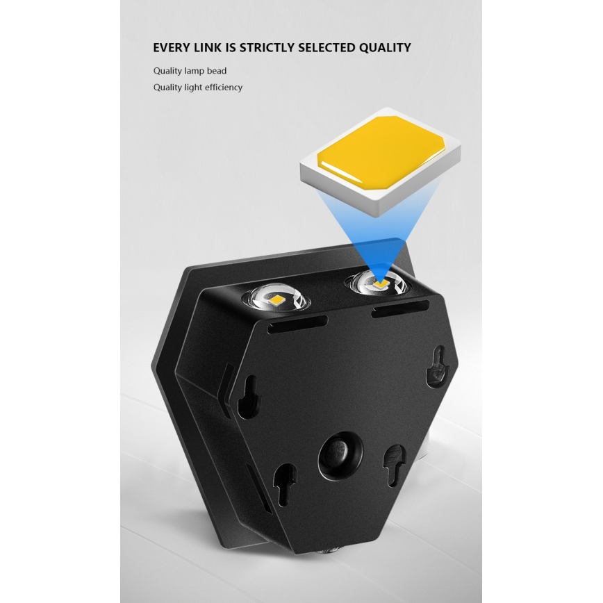LED-Solarwandleuchte mit Sensor LED/2W/5V IP54 1300 mAh