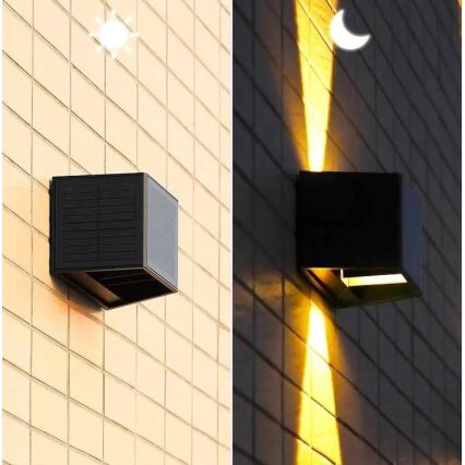 LED-Solarwandleuchte mit Sensor LED/2W/5V IP54 1300 mAh