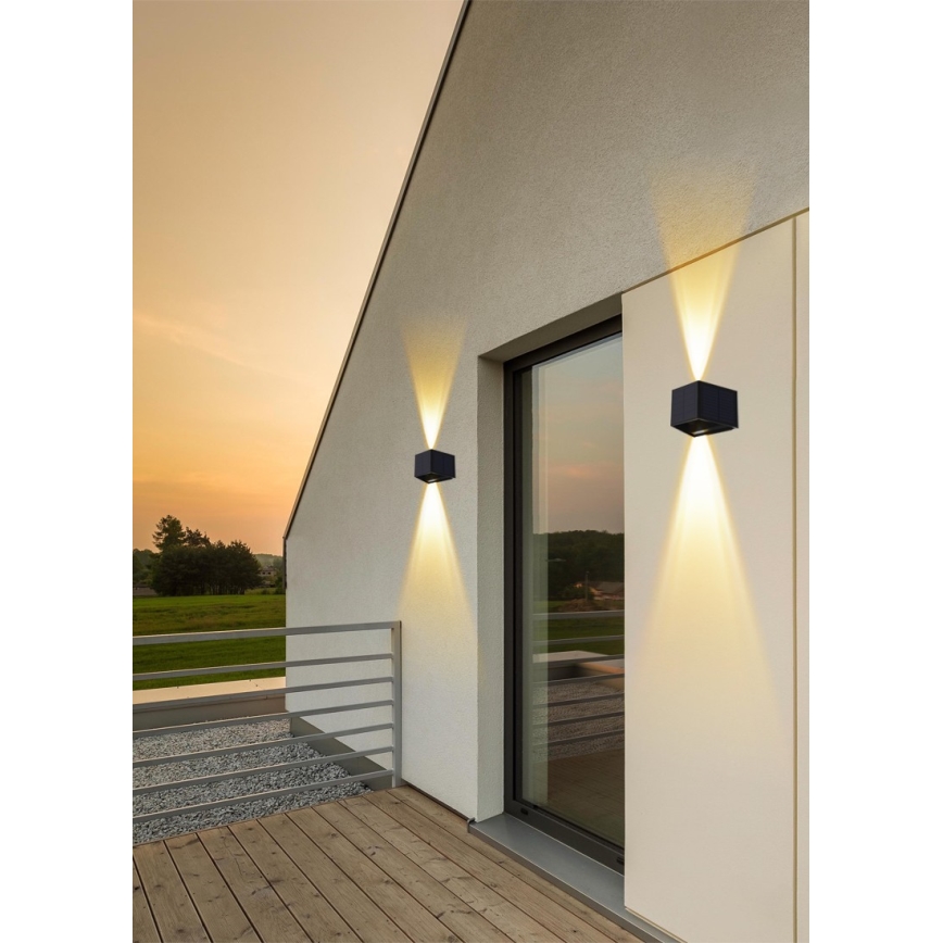 LED-Solarwandleuchte mit Sensor LED/2W/5V IP54 1300 mAh