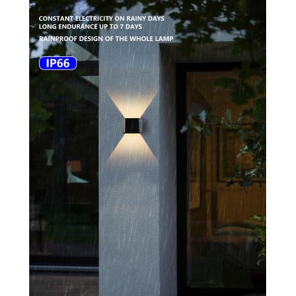 LED-Solarwandleuchte mit Sensor LED/2W/5V IP54 1300 mAh