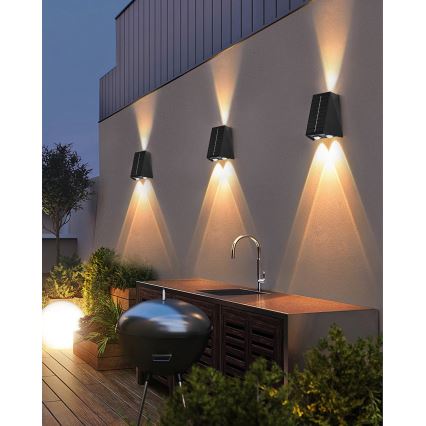 LED-Solarwandleuchte mit Sensor LED/2W/5V IP54 1300 mAh