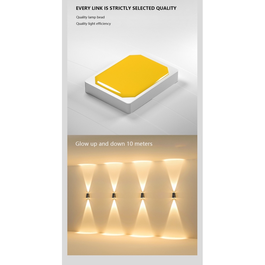LED-Solarwandleuchte mit Sensor LED/2W/5V IP54 1300 mAh
