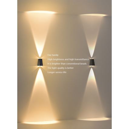 LED-Solarwandleuchte mit Sensor LED/2W/5V IP54 1300 mAh