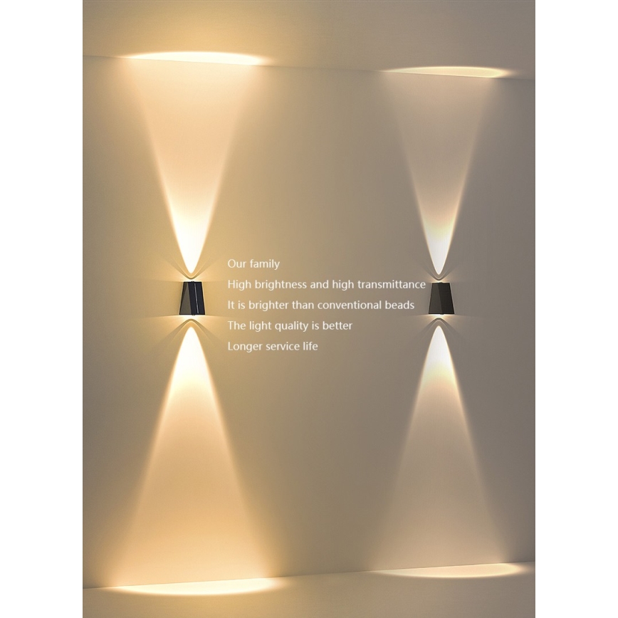 LED-Solarwandleuchte mit Sensor LED/2W/5V IP54 1300 mAh