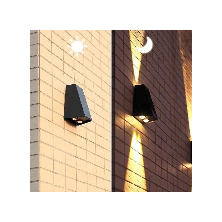 LED-Solarwandleuchte mit Sensor LED/2W/5V IP54 1300 mAh