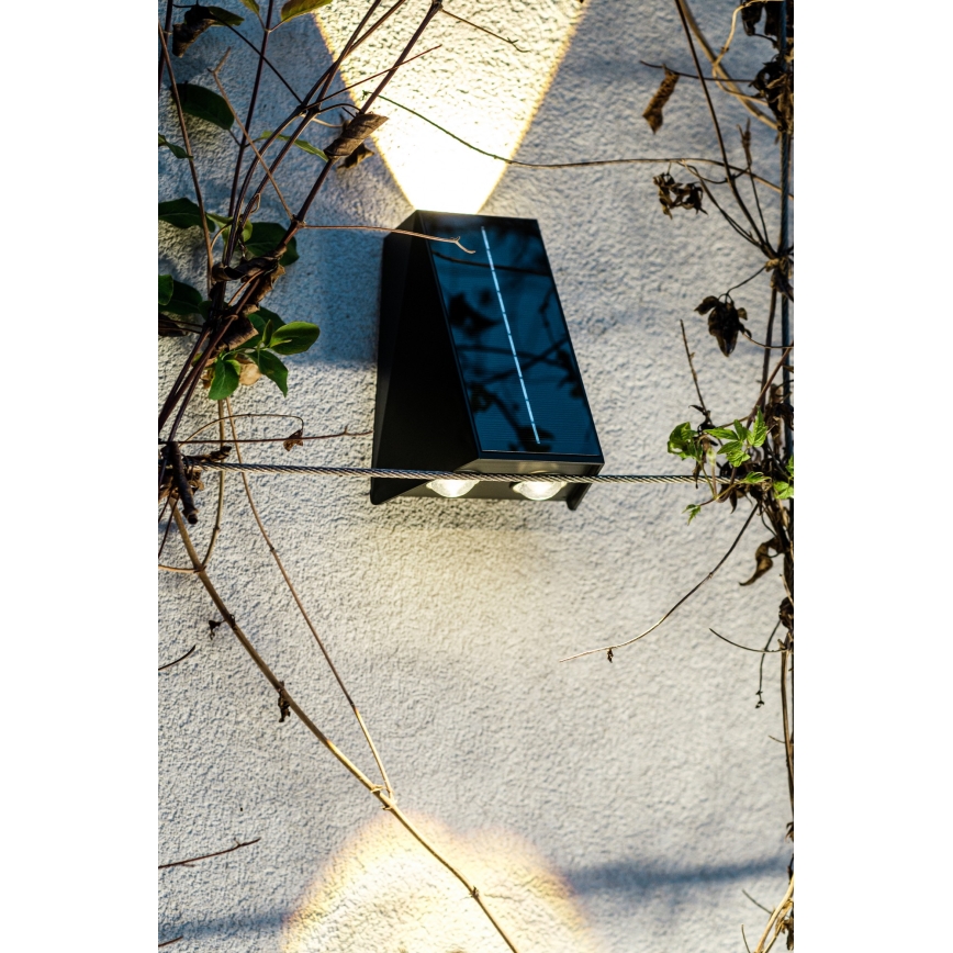LED-Solarwandleuchte mit Sensor LED/2W/5V IP54 1300 mAh