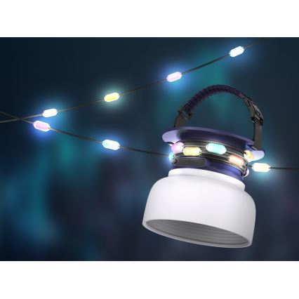 LED RGB Tragbare Solar-Ladlampe mit LED-Lichterkette LED/10W/5V 3600 mAh IP65 3600 mAh