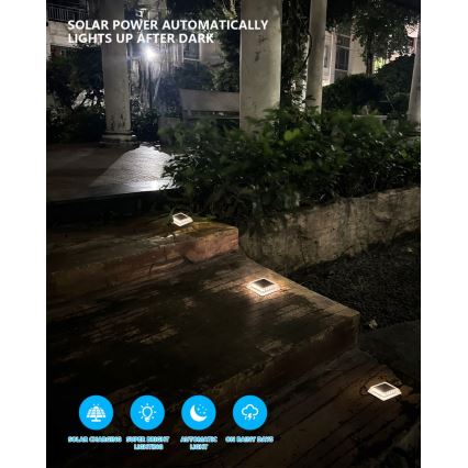 LED-Outdoor-Solarbeleuchtung mit Sensor LED/0,03W/1,2V IP54