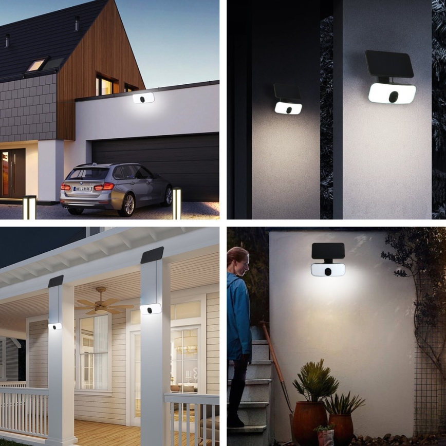 LED-Solarwandleuchte mit Sensor LED/13W/3,7V 4000K IP65